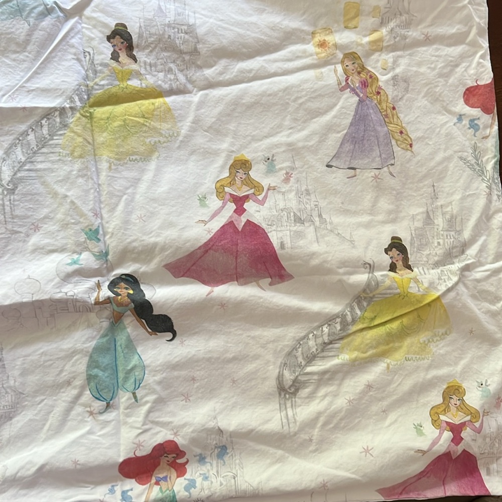 Pottery Barn Disney Princess Castles Twin Sheet Set